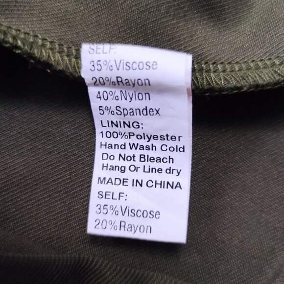 Preppy Olive Green Bodycon Dress - Picture 13 of 14